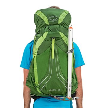 Osprey exos 58 backpack ice axe attachment bungee ties