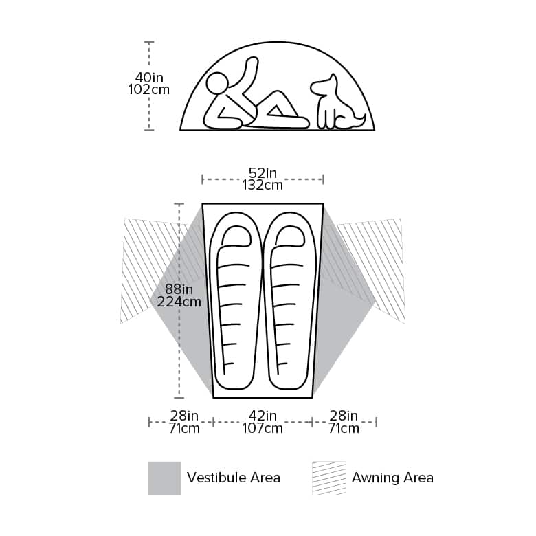 Big agnes copper spur hv ul 2 interior size