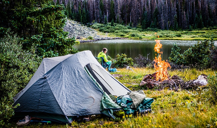 backpacking tent location